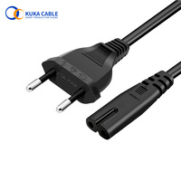 250V 5A Eropa 2pin Plug AC Eropa Jenis Kabel Ekstensi Daya Ke IEC C7 Eu 2 Pin Plug