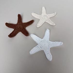 Accesorios de Bolso con Forma de Estrella de Mar Tejidos a Mano, Decoración de Estrella de Cinco Puntas de Color Sólido en Tela de Algodón para Ropa y Bolsos - Product Image 5