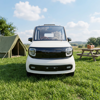 Voiture électrique mini 4 portes blanche très vendue, 4 places, autonomie 101-200 km, véhicule électrique fermé pour les trajets quotidiens en ville
