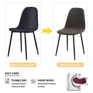 Irini Custom <span class=keywords><strong>ajustable</strong></span> 100% poliéster + Spandex elástico Universal <span class=keywords><strong>funda</strong></span> para <span class=keywords><strong>silla</strong></span> para comedor estiramiento <span class=keywords><strong>de</strong></span> <span class=keywords><strong>silla</strong></span> - Product Image 5