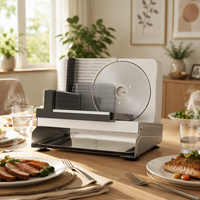 Trancheuse à viande électrique automatique, trancheuse à pain domestique, coupe-viande avec lame de 19 cm, machine à trancher la viande