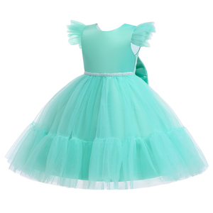 Robes de soirée élégantes pour bébés filles, robes de cérémonie pour enfants, vente en gros L5293 - Product Image 4