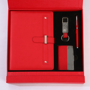 Juego de Regalo Promocional de Lujo Shanqi, Cuaderno de Cuero PU con Logotipo Personalizado, Bolígrafo, Llavero, Tarjetero, Exquisito Seda - Product Image 6