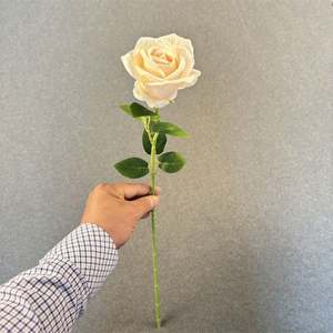 Promotion Offre Spéciale Beau Prix Pas Cher Tête Unique Rose Artificielle Fleur Décorative Faux Mariage Velours Rose - Product Image 3