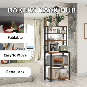 Estante de Cocina Vintage de Dos Niveles, Mueble para Horno de Microondas, Estación de Café, Organizador de Especias, Estación de Trabajo - Product Image 2