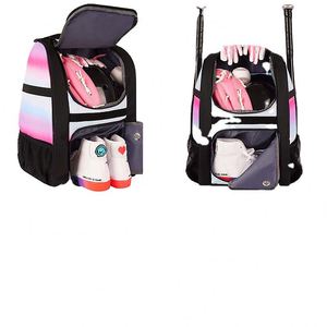Sac à dos de baseball BSCI avec support externe pour casque, sac à dos de softball, kit de baseball personnalisé, sacs à roulettes pour bâtons de baseball - Product Image 3