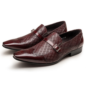 Chaussures de bureau pour hommes en cuir véritable de haute qualité, à lacets, à semelle épaisse, à motif à pois, antidérapantes et respirantes - Product Image 6