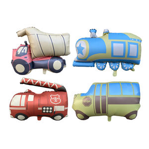Nuevo globo de aluminio mate coche de policía camión de bomberos decoración de fiesta de cumpleaños coches globos - Product Image 1