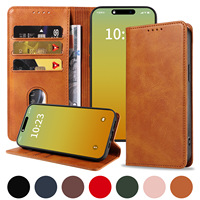 Dompet Kulit Lipat Motif Totem untuk IPhone 17 Air 16E 16 Pro Max 15 Plus 14 13 12 11 XS dengan Slot Kartu dan Penutup Hoesje