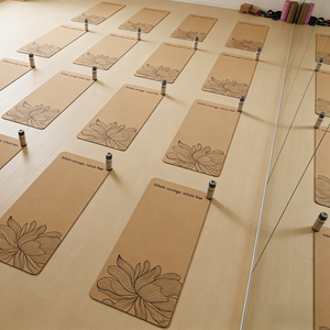<span class=keywords><strong>Tiny4k</strong></span> Petite Teen Tapis de yoga en liège et caoutchouc personnalisable, Tapis de lutte imprimé en liège - Product Image 1