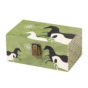 Caja de almacenamiento rectangular de lona con tapa abatible con diseño floral, organizador de joyas, caja decorativa de escritorio para sala de estar - Product Image 5