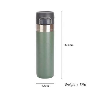 Großhandel Isolierte Edelstahl Wasser flasche Benutzer definiertes Logo Auslaufs ichere Sport Quick Flip <span class=keywords><strong>GO</strong></span> Wasser flasche mit Druckknopf deckel - Product Image 3