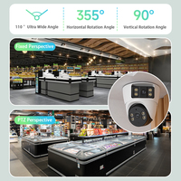 Kit de caméra de surveillance intérieure BQ3 V380 Smart Gateway Easy Connect WIFI avec 4 objectifs, moniteur 360 degrés, système à deux caméras doté de la technologie CMOS