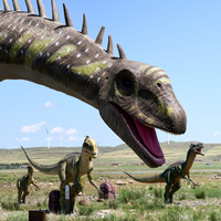 Dinosaures animatroniques réalistes grandeur nature pour l'intérieur et l'extérieur à des fins commerciales