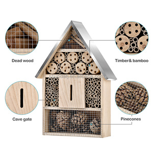 SDIH002 casa delle api di bambù appeso Habitat naturale per le api benefiche insetti coccinelle alberghi degli insetti bottone gabbie di chiusura per gli uccelli - Product Image 2