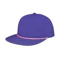 Gorra de Béisbol Personalizada con Logotipo Bordado e Impreso, 5 Paneles, Estructurada, Visera Plana, Tejido de Secado Rápido, con Cordón Ajustable, Venta al Por Mayor