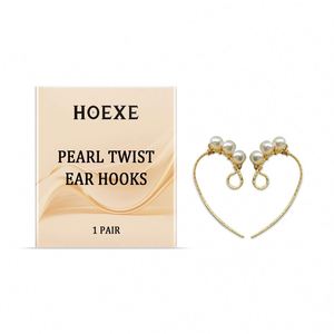 Pearl Twist Ear <b>Hooks</b> One-piece Female Temperament Hundred Match Ear <b>Clip</b> Earrings Twist Pearl Ear <b>Hooks</b> - Product Image 2