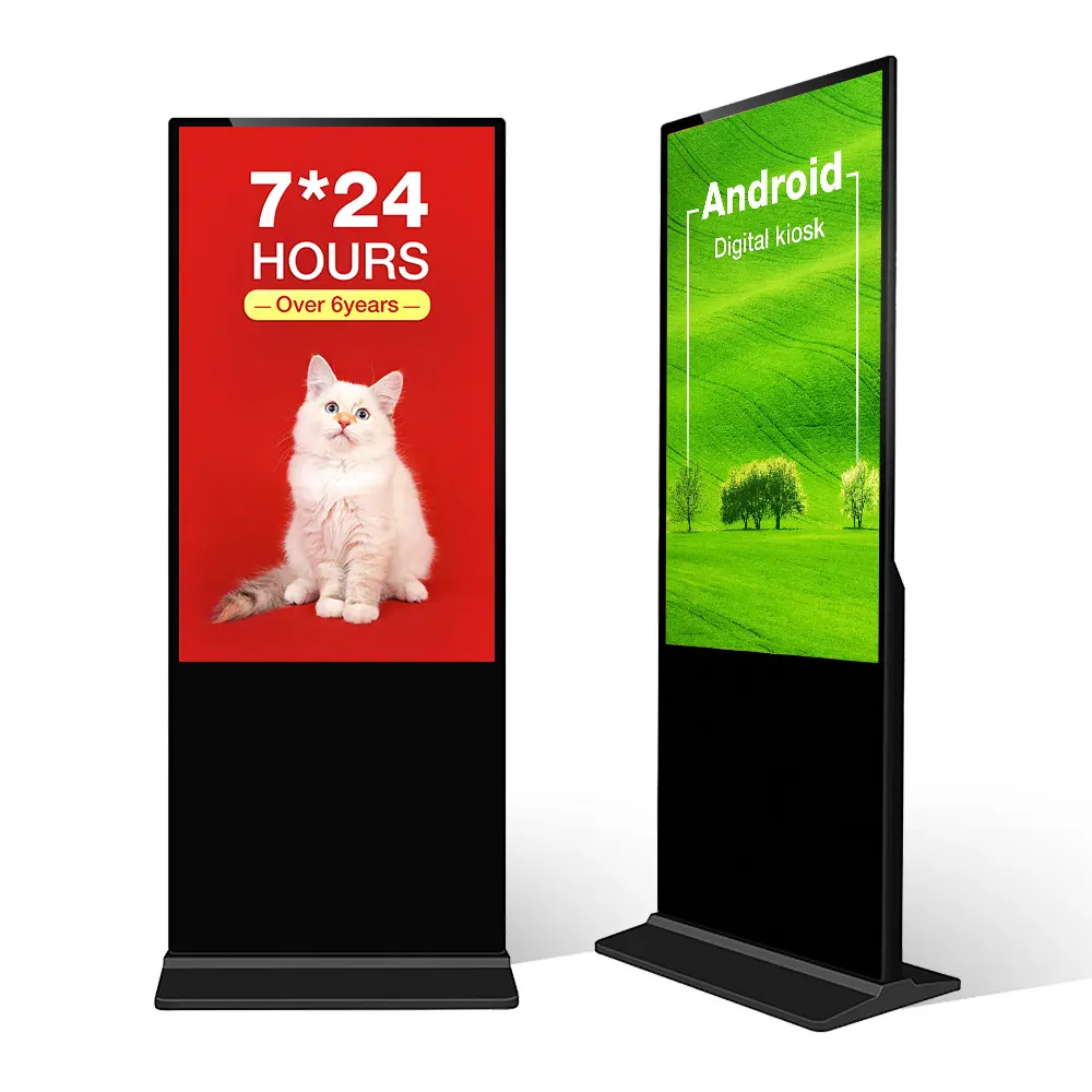 Pavimento in piedi Android pubblicità Touch Screen Computer Totem Touch Screen Full Hd verticale Lcd Digital Signage chiosco