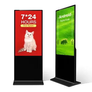 Zemin ayakta Android reklam dokunmatik ekran bilgisayar Totem dokunmatik ekran Full Hd dikey Lcd dijital tabela Kiosk