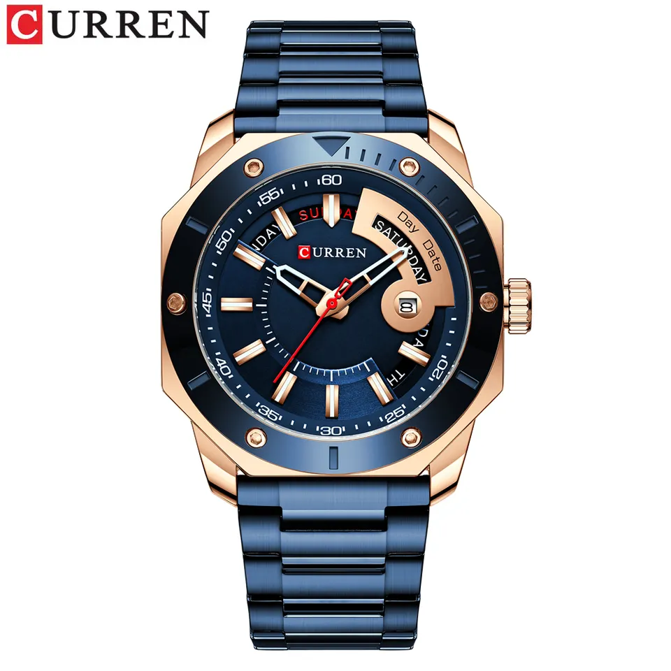 CURREN 8344 Men's Quartz Watch - Luxury & Sports Style