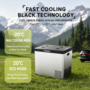 Compresseur électrique pour réfrigérateur de voiture -4 ℉ ~68 ℉ Réfrigérateur portable 12/24V DC 100-240V AC, Congélateur portable pour le camping - Product Image 1