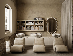 Cabaña semiabierta de estilo tropical moderno, peluquería junto a la playa de madera de teca, diseño de fábrica Coastal Chic - Product Image 3