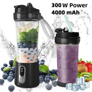 <span class=keywords><strong>Mixeur</strong></span> centrifuge puissant USB 4000 mAh, batterie multi-usage, portable pour l'extérieur, pour <span class=keywords><strong>fruits</strong></span> frais, smoothies, 18000 tr/min, en acier inoxydable - Product Image 1