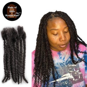 Offre Spéciale Afro Crépus <span class=keywords><strong>Naturel</strong></span> <span class=keywords><strong>Cheveux</strong></span> <span class=keywords><strong>Rasta</strong></span> Humains 10 Pouces 0.4-1.0 cm <span class=keywords><strong>Naturel</strong></span> Noir Humain Dread Texturé Locs - Product Image 1