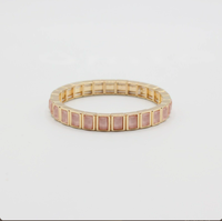 Bracelet manchette empilable en émail avec strass carrés couleur moka, style européen, bijoux de mode pour femmes, vente chaude