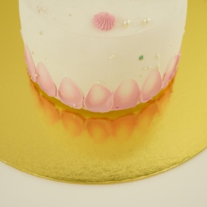 Round Goid Silver 1-5mm Golden Foil Cake Packaging Board Glossy Lamination Die Cut <b>Edge</b> Cake Base Board - Product Image 6