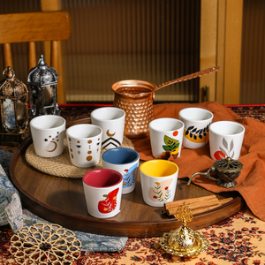 Logo personalizzato auridi giornata nazionale Arabia Souvenir 60ml ceramica tazze <span class=keywords><strong>da</strong></span> tè tazza di <span class=keywords><strong>caffè</strong></span> con Design speciale - Product Image 4