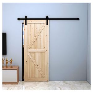 Puertas Corredizas de Gran Suavidad, Venta Directa de Fábrica, Diseño Moderno OEM, Puerta de Granero de Madera Sólida para Taller - Product Image 2