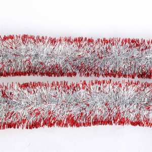 Guirlande de Noël en PET rose à paillettes de 2 m * 9 cm avec logo personnalisé, vente chaude - Product Image 1