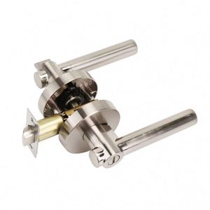 WEKIS High <b>Security</b> South Asian Style Zinc Alloy Door Lock Set with 60mm Backset Cylinder Handle ANSI Grade 3 Nickel Plated - Product Image 6