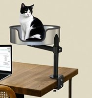 Lit de bureau pour chat en acier inoxydable, nouveau design, OEM/ODM personnalisé accepté, support d'assurance, hauteur réglable, lit hamac tendance