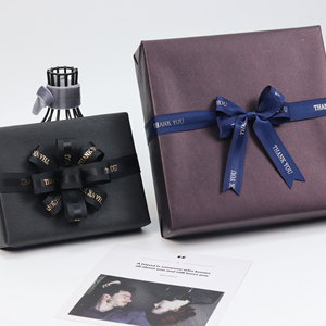 Thân Thiện Với Môi Vàng Cạnh Polyester Grosgrain Satin Đóng Gói Ribbon Bow Với Dây Đàn Hồi Bền Vững Băng - Product Image 6