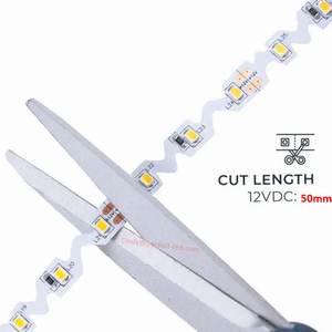 ไฟ LED แบบซิกแซก 60 ดวง 7.2 วัตต์ 12 โวลต์ 24 โวลต์ แผงวงจรพิมพ์แบบยืดหยุ่น สามารถโค้งงอและตัดได้ สำหรับการตกแต่งแสงสว่างอย่างสร้างสรรค์ - Product Image 6