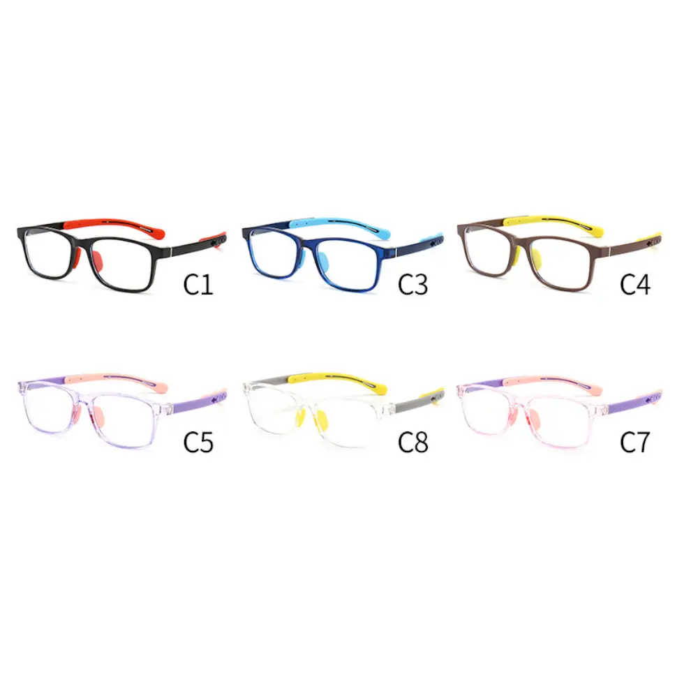 Bona Nieuwe Collectie Kids Spektakel Custom TR90 Mode Brillen Frame Multicolor Optische Bril