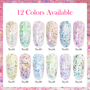 Gel sơn móng tay bán vĩnh viễn sequin vàng long lanh bóng UV LED Nail nghệ thuật Thiết kế Gel véc ni cho các chuyên gia và tự sử dụng - Product Image 3