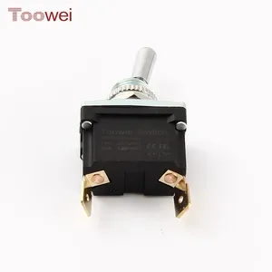 TOOWEI IP67 ON-OFF Dust And Oil 2Pins Quick Plug Terminal Toggle Switch Brass For Heavy Machinery