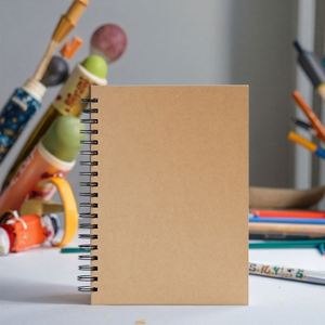 Customizable Sketchbook Coil Thickened Blank Notebook White Paper Inner Page Student Hard Leather <b>Notepad</b> Simple <b>A4</b> Postgraduate - Product Image 1