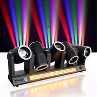 Yinuo Professionnel Double Face Rotation Infinie 10x60W LED RGBW + 8x30W Stroboscope Jaune Doré avec 10x Bandes LED pour Bar KTV Club