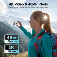 Kamera Digital Layar Ganda DC06S 2.4" IPS LCD + Layar Depan 1.3" Zoom 18X Video 1080P Sensor CMOS Autofokus untuk Natal