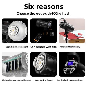 Godox SK400IIV 400W, Flash de Estudio con Control por Aplicación, Luz de Relleno para Ropa, Fotos de Identificación, Alimentos, Accesorios, Equipo de Fotografía - Product Image 4