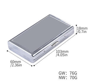 Tragbares 10 cm Verlängertes Zigarettenetui aus Metall mit Sublimationsrohling für Thermotransferdruck, Logo, Bild, Anpassbares Design - Product Image 5