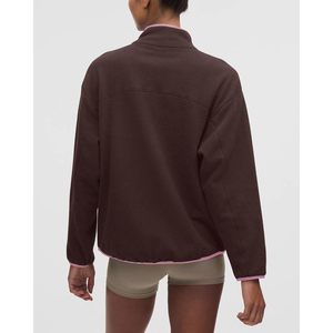 FOXA Chaqueta de lana para mujer con cuello alto y manga larga, abrigo con cremallera, ropa exterior suave y cálida para otoño e invierno con bolsillos - Product Image 2