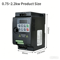 Convertisseur de fréquence AC série 630 monophasé 220V/230V 380V 4.0KW 5.5KW 50/60HZ VFD pour moteur vectoriel