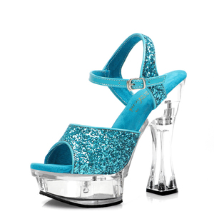 Chaussures sexy transparentes <span class=keywords><strong>à</strong></span> bretelles <span class=keywords><strong>spaghetti</strong></span> de 5 pouces, style romain, grande taille, pour travestissement, soirée, club, danseuse exotique - Product Image 2
