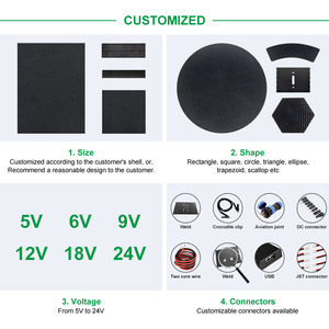Etfe nhiều lớp sunpower Bảng điều khiển năng lượng mặt trời 5V 6V etfe bề mặt 5W 7W 9W 10W 17W 22W <span class=keywords><strong>25W</strong></span> 30W mini kích thước nhỏ bảng điều khiển năng lượng mặt trời sunpower - Product Image 5