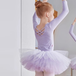 Vestiti da allenamento per bambini eleganti body da balletto a manica corta gonna abito da ballo perfetto per piccole ballerine leggings per ragazze - Product Image 4